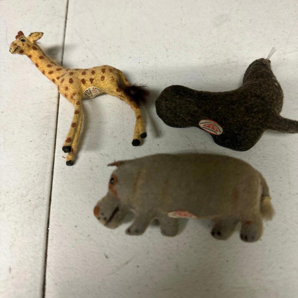 Vintage Wagner Kunstlerschutz Flocked Animal Lot West Germany - Picture 7 of 7